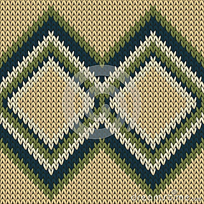 Handicraft rhombus argyle knitting texture Stock Photo