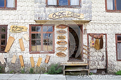 Handicraft shop, Chile Editorial Stock Photo