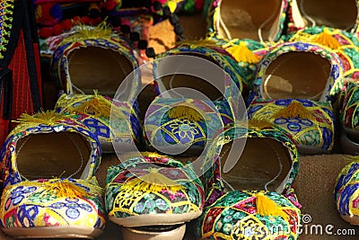 Handicrafts for sale in Kutchh Rann Utsav, Gujarat, India Stock Photo