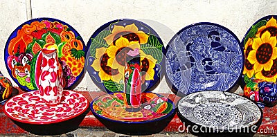 Ceramic crafts from taxco city in guerrero, mexico I Stock Photo