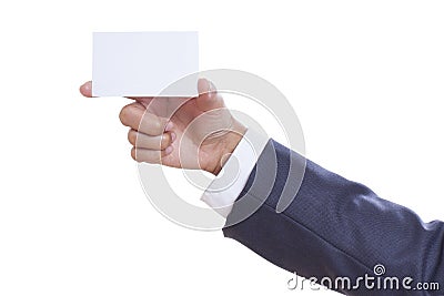 handing a blank business card, Stock Photo