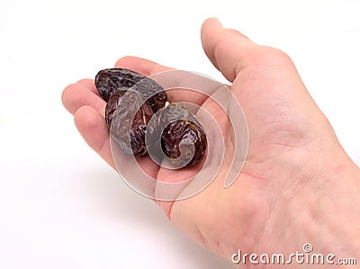 Handing out three dates Stock Photo