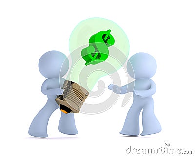 Handing over the business idea Stock Photo