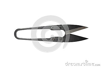Handle black metal sewing scissor Stock Photo