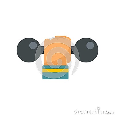 Handle dumbbell icon flat isolated vector Vector Illustration