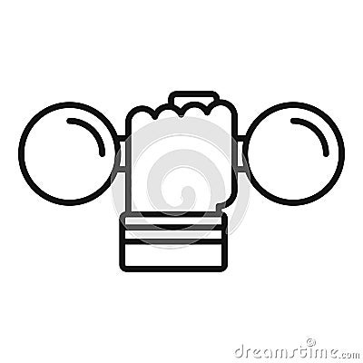 Handle dumbbell icon, outline style Vector Illustration
