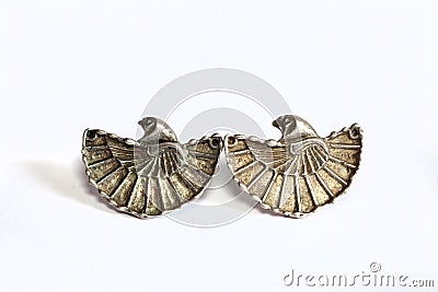 Handmade antique Silver Jewelry Stock Photo