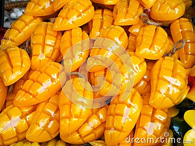 Mango Fruit Scented Soaps Stock Photo