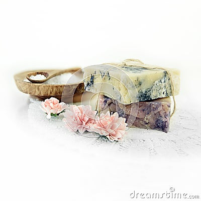 Handmade Artisan Soaps Stock Photo