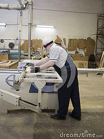 Handmade business at small furniture factory. Stock Photo