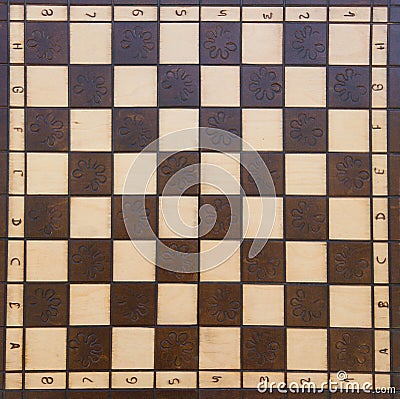 Handmade chessboard Stock Photo