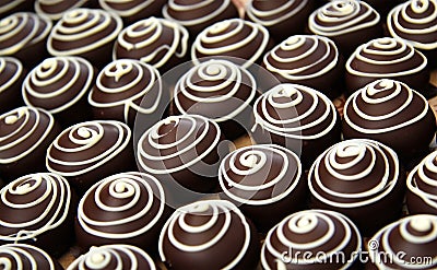 Handmade chocolate sweet Stock Photo
