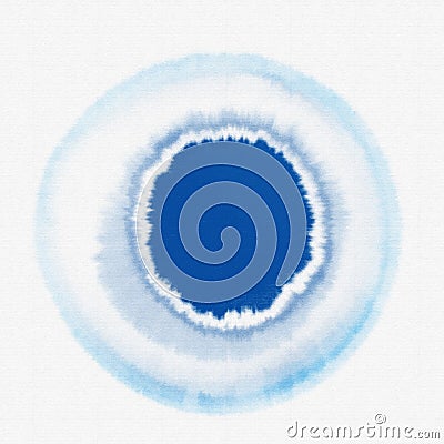 Handmade circle drawing watercolour brush sketch on isolated white background Stock Photo