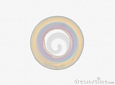 Handmade circle drawing watercolour brush sketch on isolated white background Stock Photo