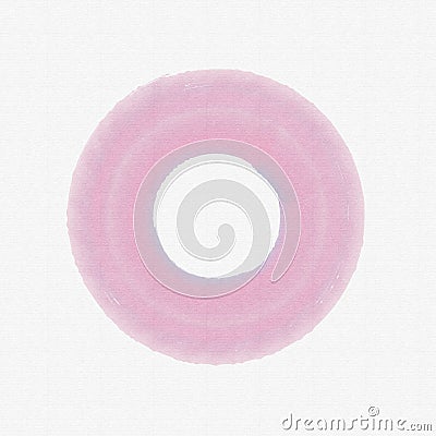 Handmade circle drawing watercolour brush sketch on isolated white background Stock Photo
