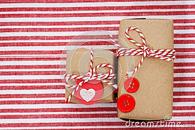 Handmade craft gift boxes Stock Photo