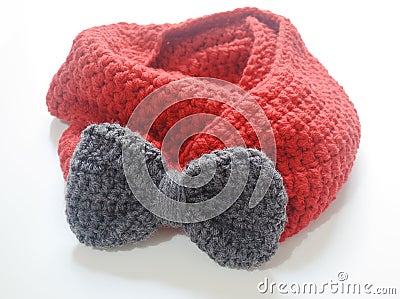 Handmade crochet scarf Stock Photo