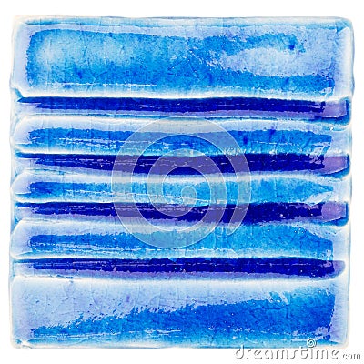 Handmade glazed ceramic tile Stock Photo