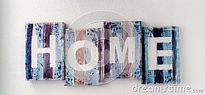 Handmade HOME sign Stock Photo