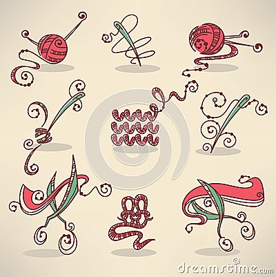 Handmade icons Vector Illustration