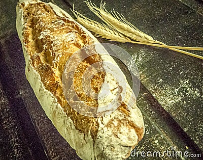 Handmade Italian breads made from Italian flour Stock Photo