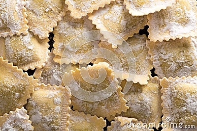 Handmade Italian ravioli pasta Stock Photo