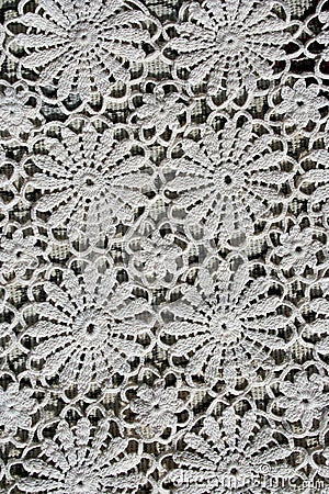 Handmade lace as background Stock Photo