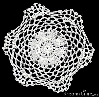 Handmade lace doily Stock Photo