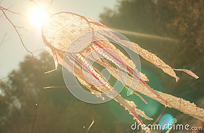 Handmade Lace Dream Catcher Stock Photo