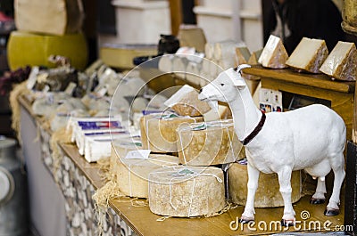 Handmade local cheese assortment Stock Photo