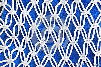 Handmade macramÃ© string bag handmade weaving threads Stock Photo