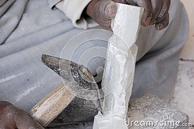 Handmade manufacture alabaster Stock Photo