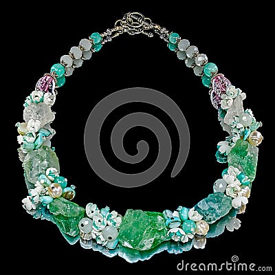 Handmade necklace Stock Photo