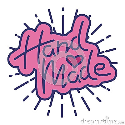 Handmade needlework badge logo vector Vector Illustration