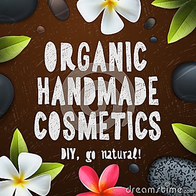 Handmade organic cosmetics Cartoon Illustration