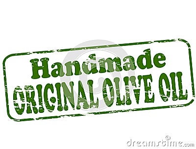 Handmade original olive oil Cartoon Illustration