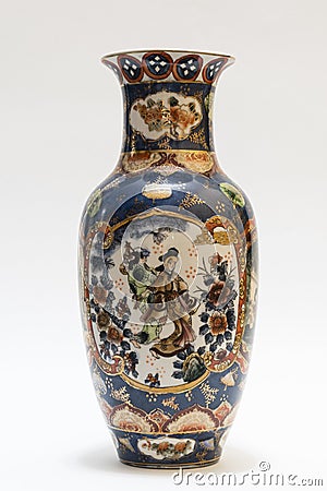 Handmade porcelain vase Stock Photo