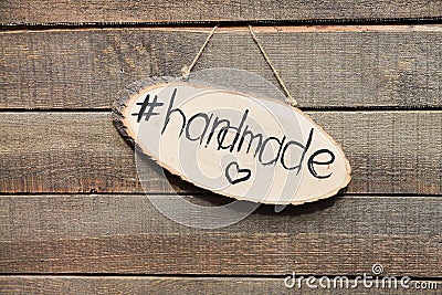 Handmade sign for creative work Stock Photo