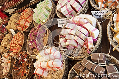 Handmade soaps Stock Photo