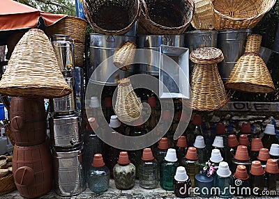 Handmade souvenir for sale at Athens street Stock Photo