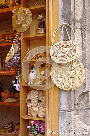 Handmade souvenir shop Stock Photo