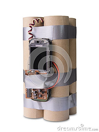 Handmade terrorist bomb Stock Photo