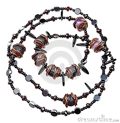 Handmade women necklace Stock Photo
