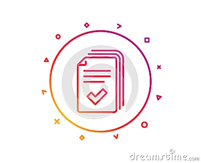 Handout line icon. Documents example sign. Vector Vector Illustration