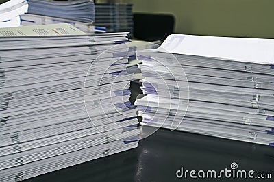 Handout papers Stock Photo