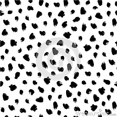 Handpainted Dalmatian Print Repeat Pattern Stock Photo