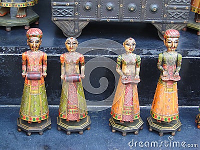 Handpainted dolls of Rajput princes Stock Photo