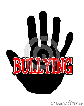 Handprint bullying Stock Photo