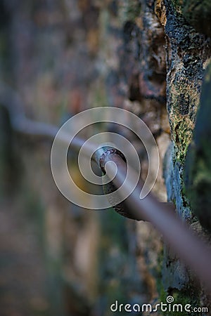 Handrail on an old building Stock Photo