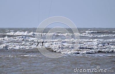 Hands above the waves Stock Photo